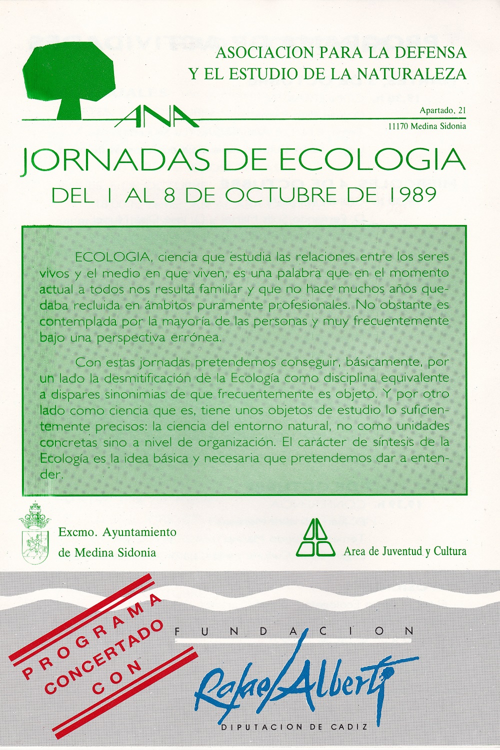 1989 Jornadas de Ecologia 1